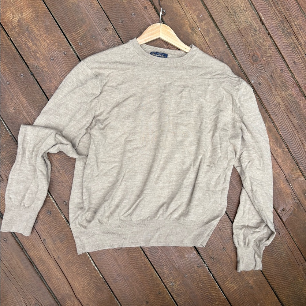 Brooks Brothers Beige Crewneck Sweater